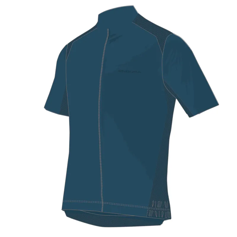 Endura Loop Short Sleeve Zipped Mens Cycling Jersey - Barra Blue