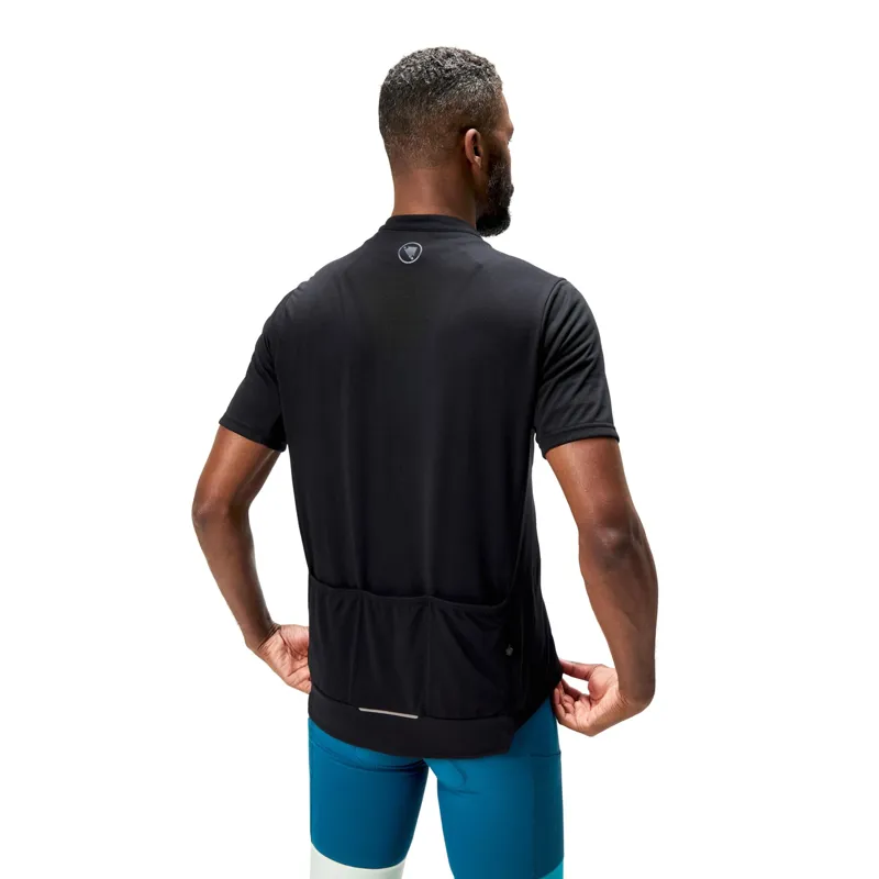 Endura Loop Short Sleeve Zipped Mens Cycling Jersey - Black-3
