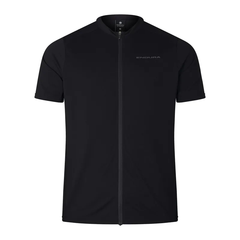 Endura Loop Short Sleeve Zipped Mens Cycling Jersey - Black