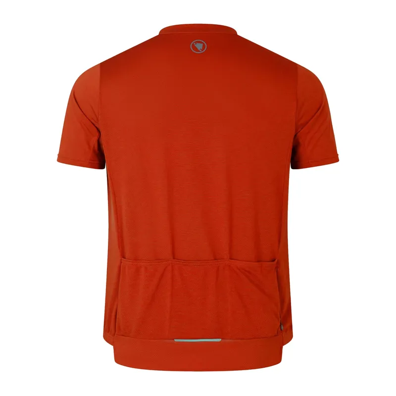 Endura Loop Short Sleeve Zipped Mens Cycling Jersey - Red-1