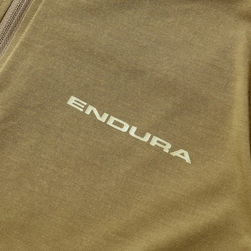 Endura Loop Short Sleeve Zipped Mens Cycling Jersey - Tweed Green - Size Small-2