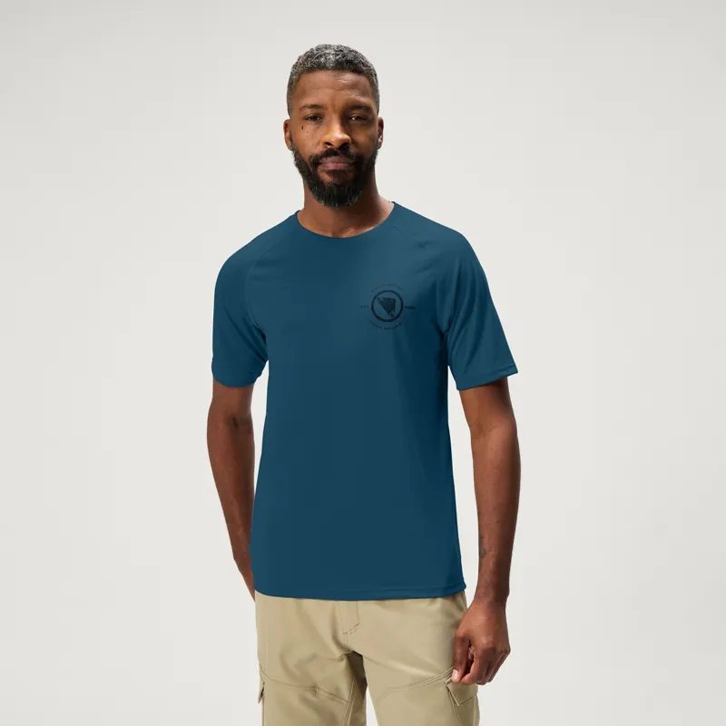 Endura Loop Tech Mens Short Sleeve T-Shirt - Barra Blue-3