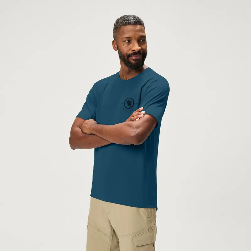Endura Loop Tech Mens Short Sleeve T-Shirt - Barra Blue-2