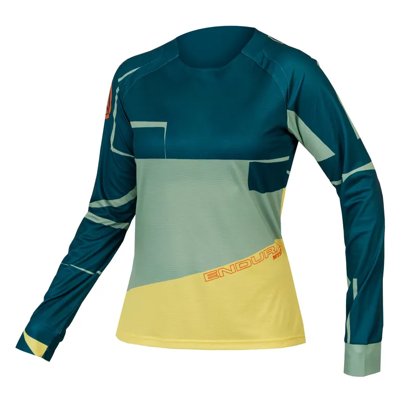 Endura MT500 Womens Long Sleeve Print T-Shirt Ltd - Teal