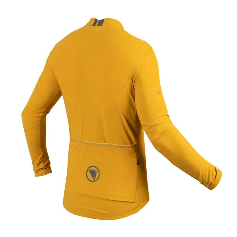 Endura Pro SL II Mens Long Sleeve Cycling Jersey - Mustard Yellow - Size XL-1