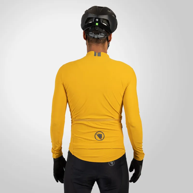 Endura Pro SL II Mens Long Sleeve Cycling Jersey - Mustard Yellow - Size XL-2