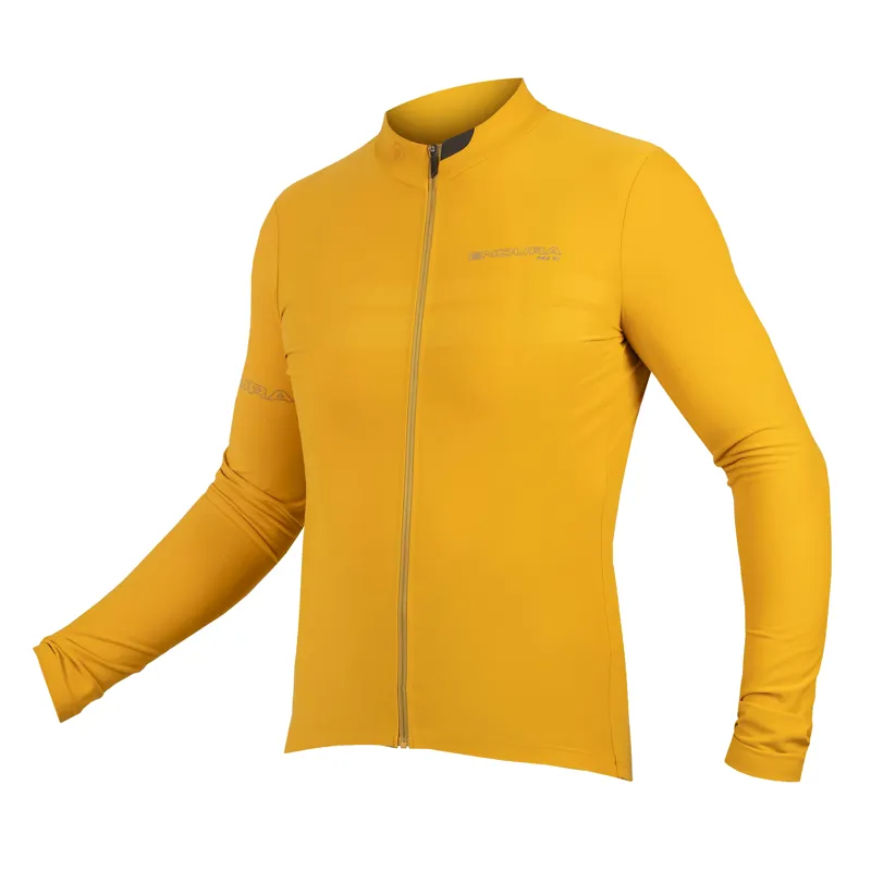 Endura Pro SL II Mens Long Sleeve Cycling Jersey - Mustard Yellow - Size XL