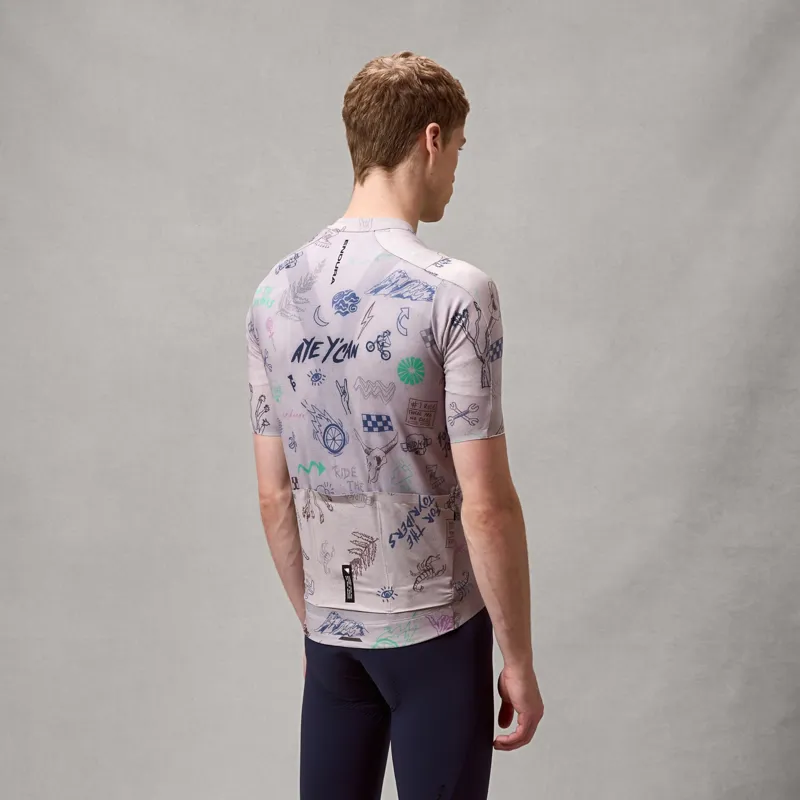 Endura Pro SL Mens Short Sleeve Print Jersey - Titanium-3