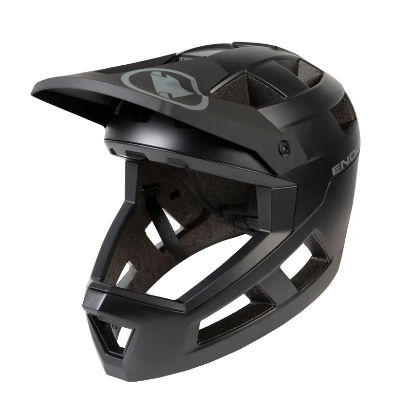 Endura SingleTrack Full Face Mountain Bike Helmet - Black - Size L/XL