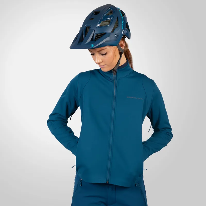 Endura SingleTrack Womens Softshell Cycling Jacket - Blueberry-2