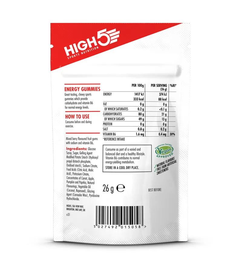 High5 Energy Gummies 26g - Mixed Berry-1