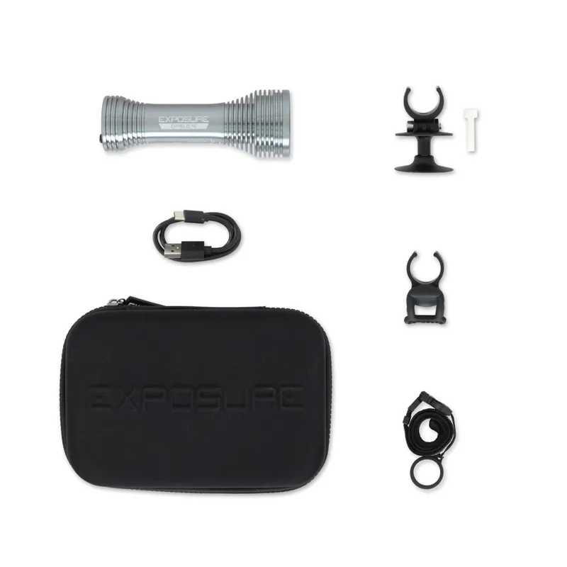 Exposure Diablo MK15 Front Bike Light with Helmet and HB Mount - Gun Metal-1