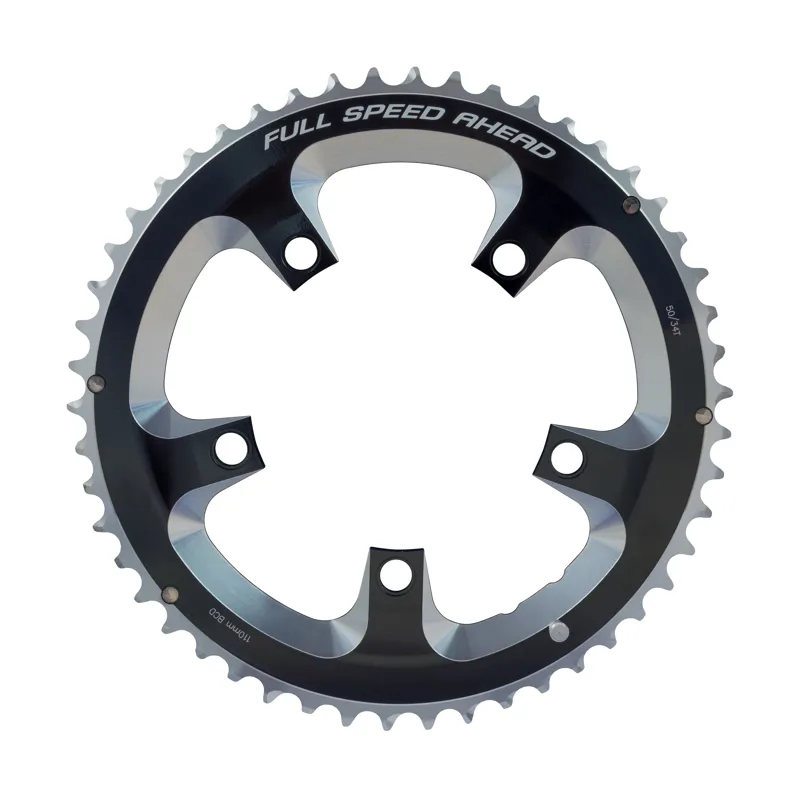 FSA Super Road Chainring 2X11 110x50T Black 5H