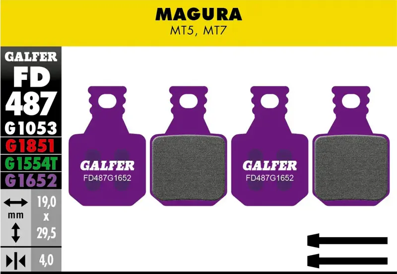 Galfer E-Bike Disc Brake Pad - Magura MT5/MT7-1