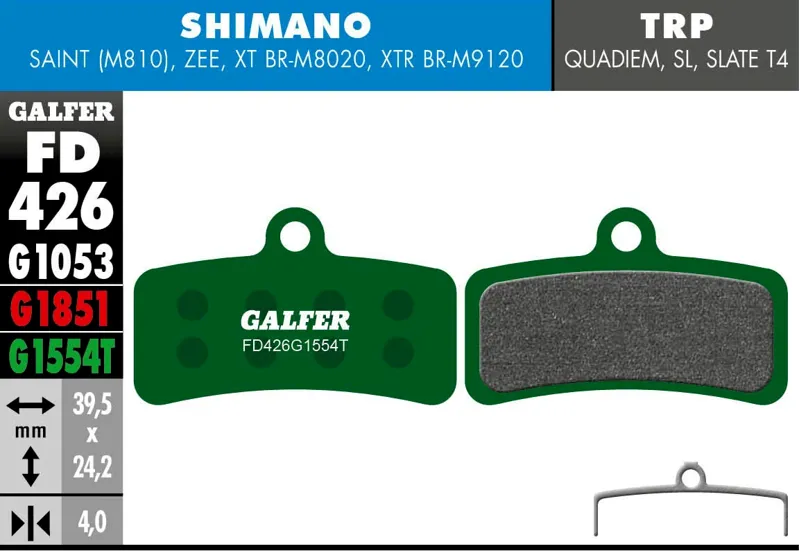 Galfer Pro Bike Disc Brake Pads Shimano Saint/Zee/TRP DHR/Quadiem/Slat-2