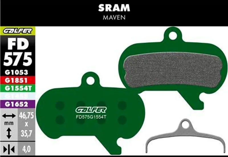 Galfer Pro Bike Disc Brake Pads SRAM Maven-1