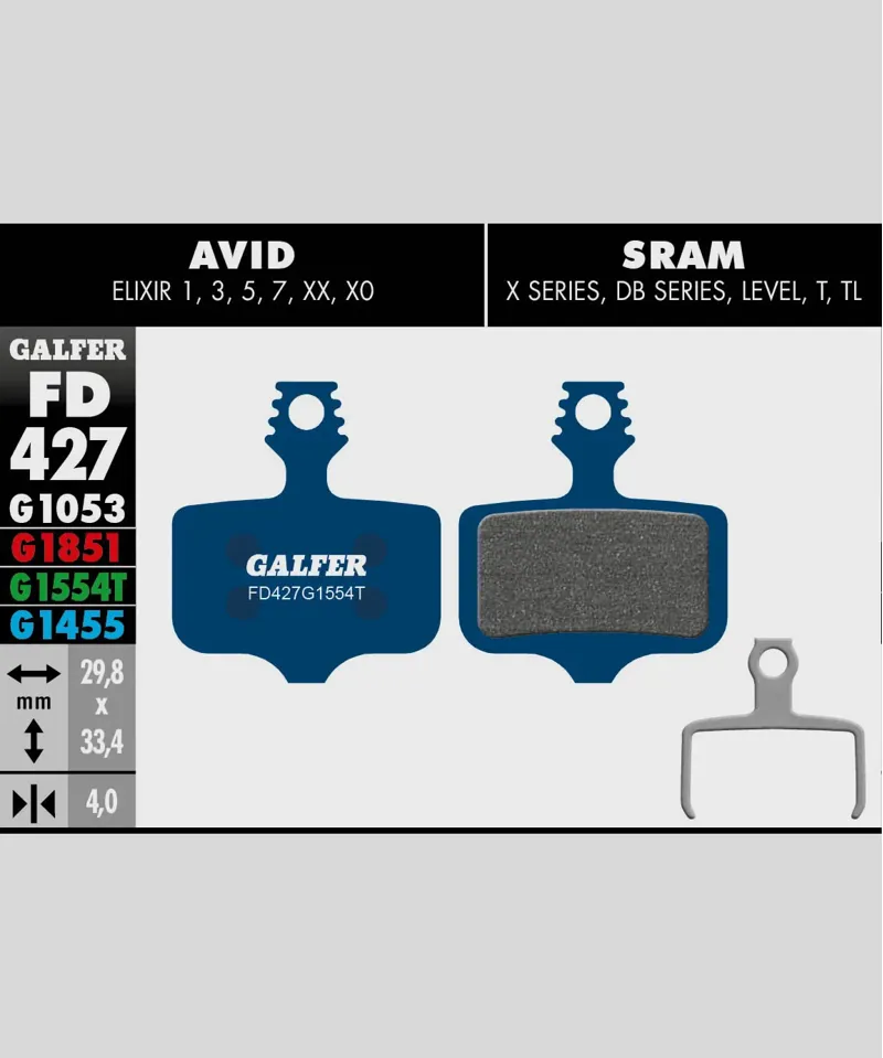 Galfer Road Disc Brake Pad Avid Elixir / SRAM XX-1