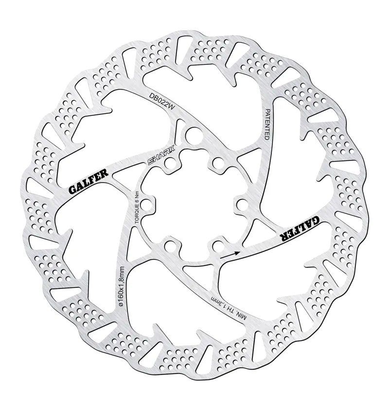 Galfer Shark Disc Brake Rotor 6 Bolt - Silver-1