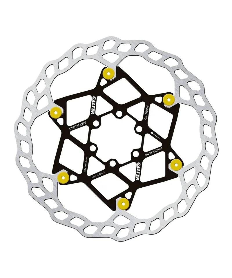 Galfer Wave Floating Disc Brake Rotor 6-Bolt 180 x 2.00mm - Gold