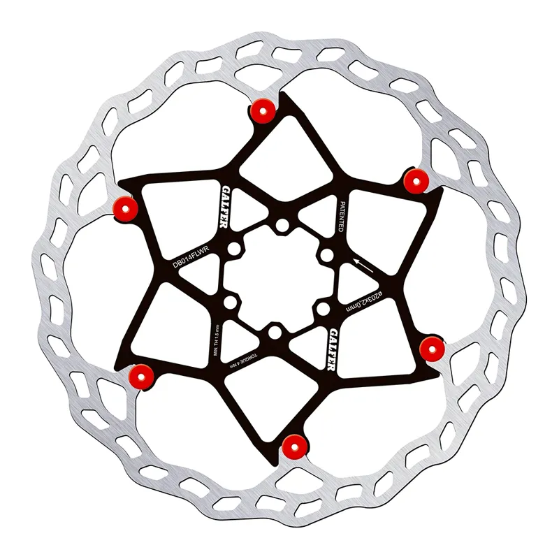 Galfer Wave Floating Disc Brake Rotor 6-Bolt 203 x 2.00mm - Red