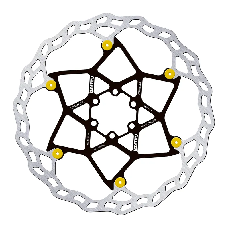 Galfer Wave Floating Disc Brake Rotor 6-Bolt 203 x 2.00mm - Gold