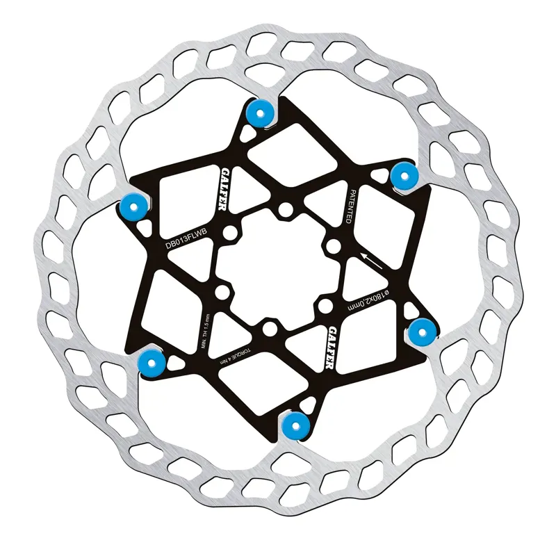 Galfer Wave Floating Disc Brake Rotor 6 Bolt - Silver/Blue-1