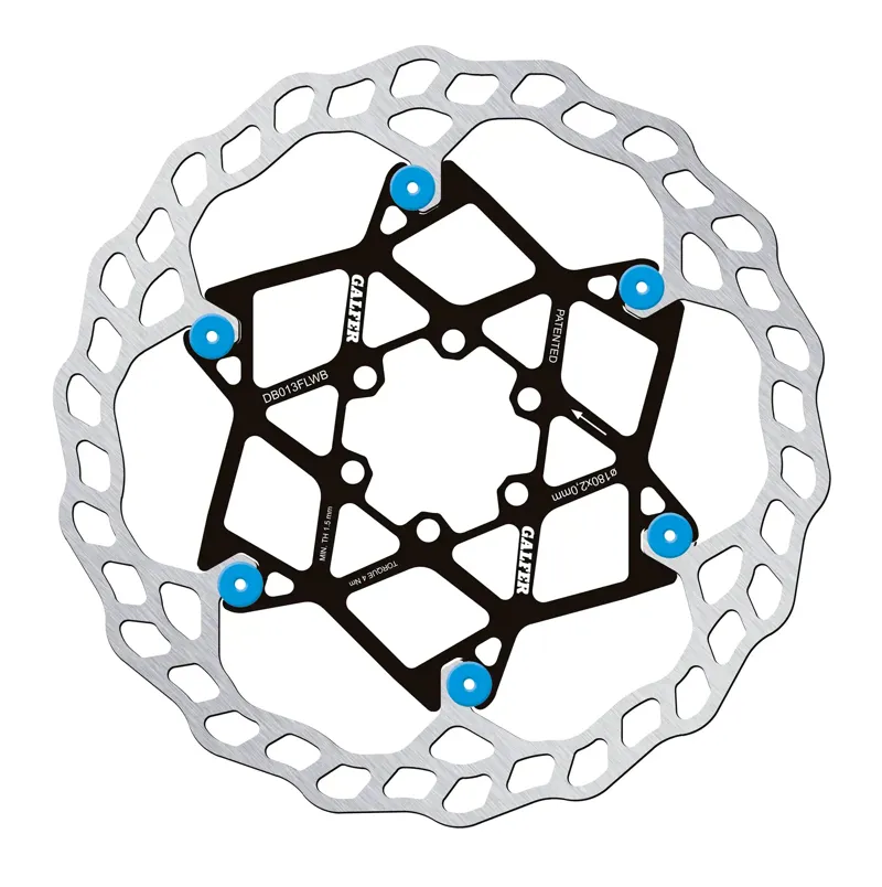 Galfer Wave Floating Disc Brake Rotor 6 Bolt - Silver/Blue