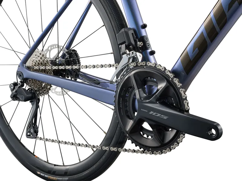 2026 Giant Defy Advanced 1 Mens Road Bike - Thundercloud/Chrome-1