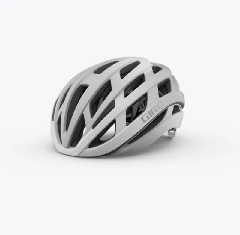 Giro Helios Spherical Road Cycling Helmet - White/Silver