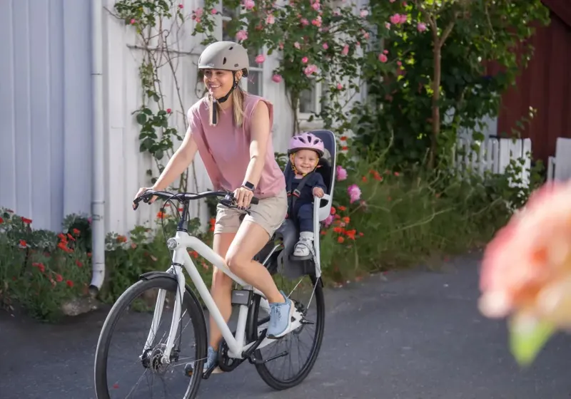 Hamax Caress Child Bike Seat - White/Mint-1