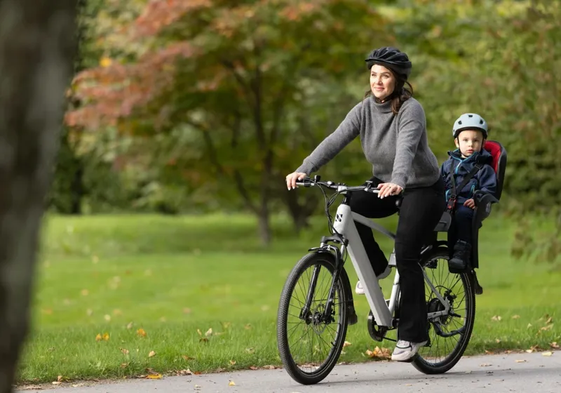 Hamax Kiss Medium Child Bike Seat - Grey/Green-1