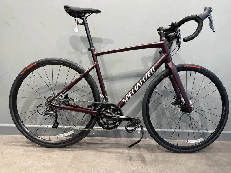 Shop Soiled: 2025 Specialized Allez Road Bike - Satin Maroon - 56cm-1