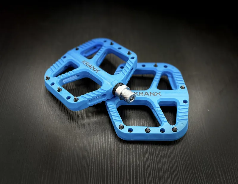 KranX Trail Bright Platform Mountain Bike Pedal - Blue-2