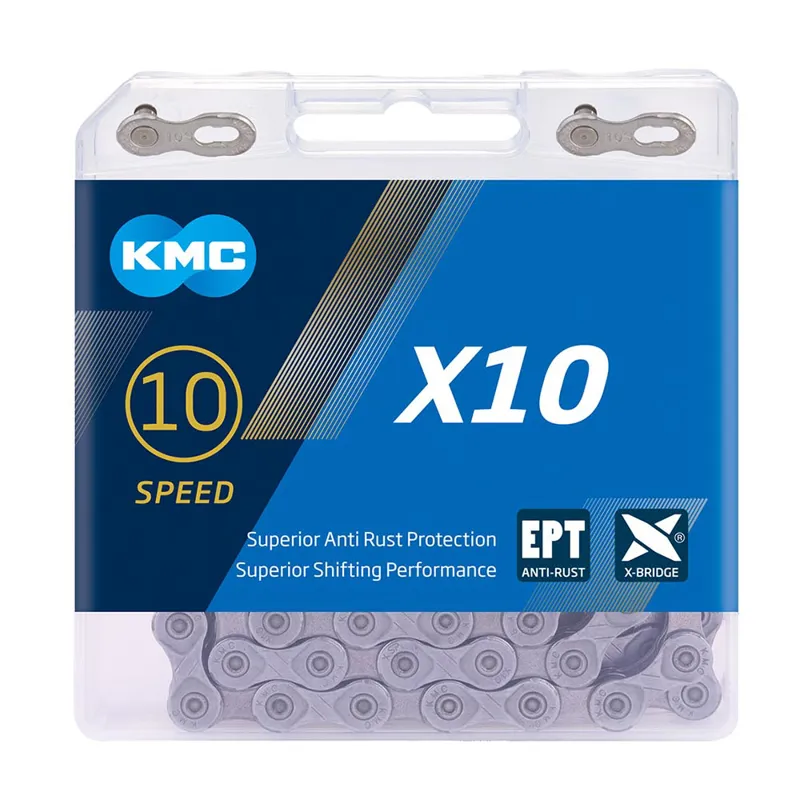 KMC X10 EPT 114L Bicycle Chain - Silver-1