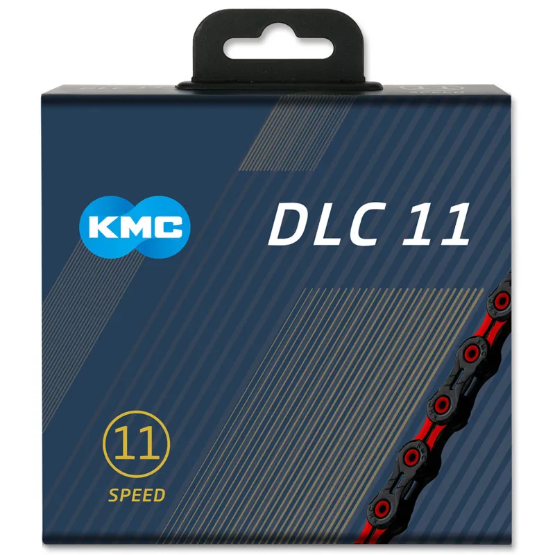KMC X11-SL DLC Bicycle Chain 118L K160KR - Black/Red-1