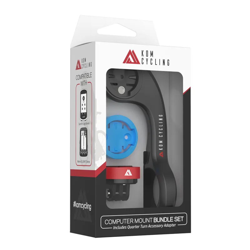 KOM Universal Garmin/Wahoo + GoPro Bike Mount Bundle - Black