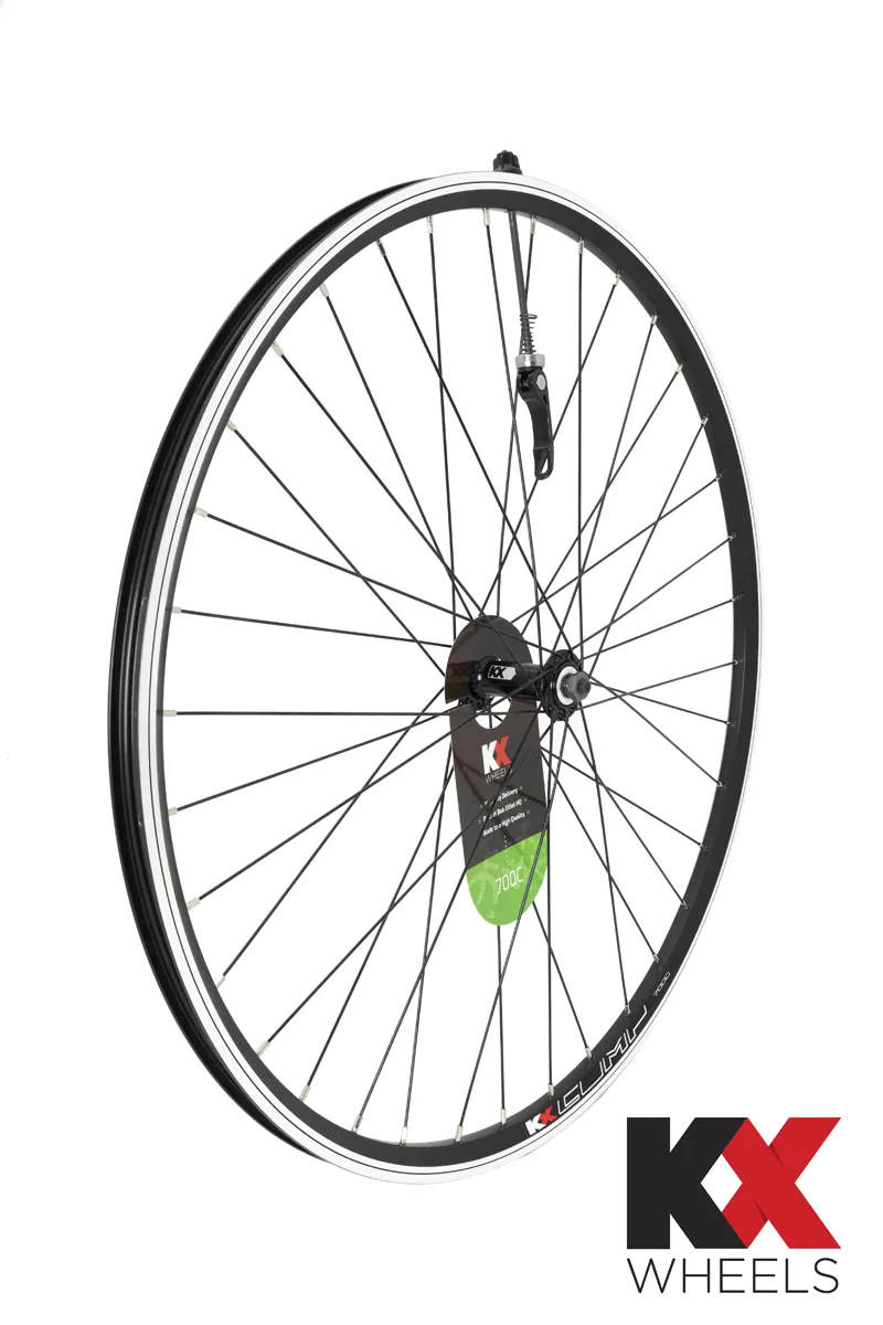 KX Hybrid 700c Doublewall Q/R Rim Brake Front Wheel - Black
