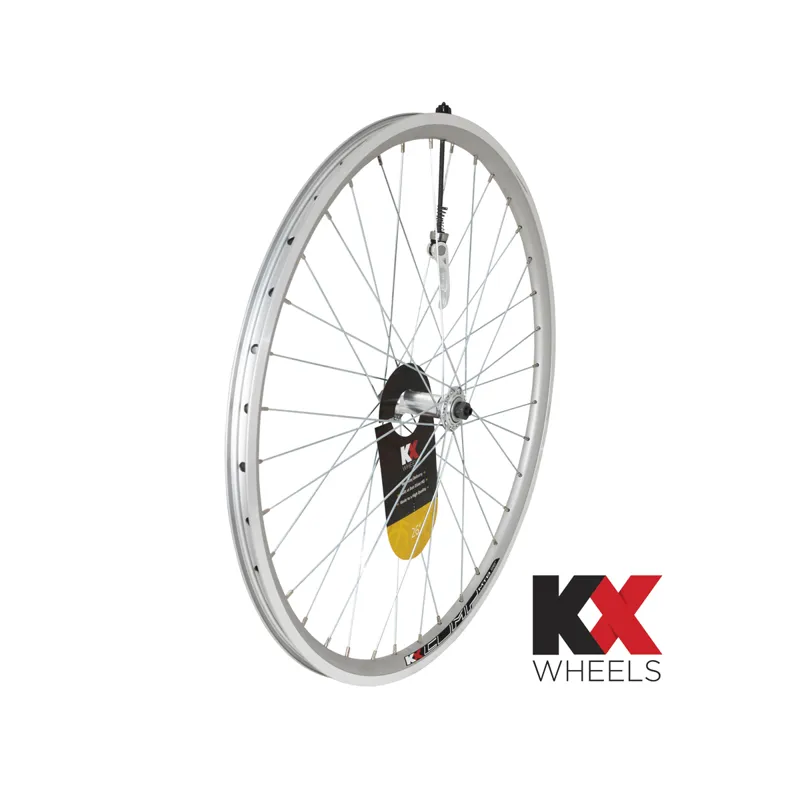 KX Mountain Bike 26 inch Doublewall Q/R Rim Brake Front Wheel - Silver