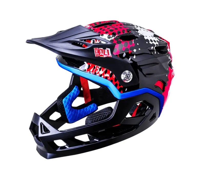Kali Maya Kids Full Face Mountain Bike Helmet - Punk Gloss Red