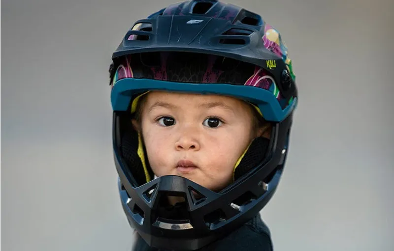 Kali Maya Kids Full Face Mountain Bike Helmet - LTD Lightspeed Multi-5