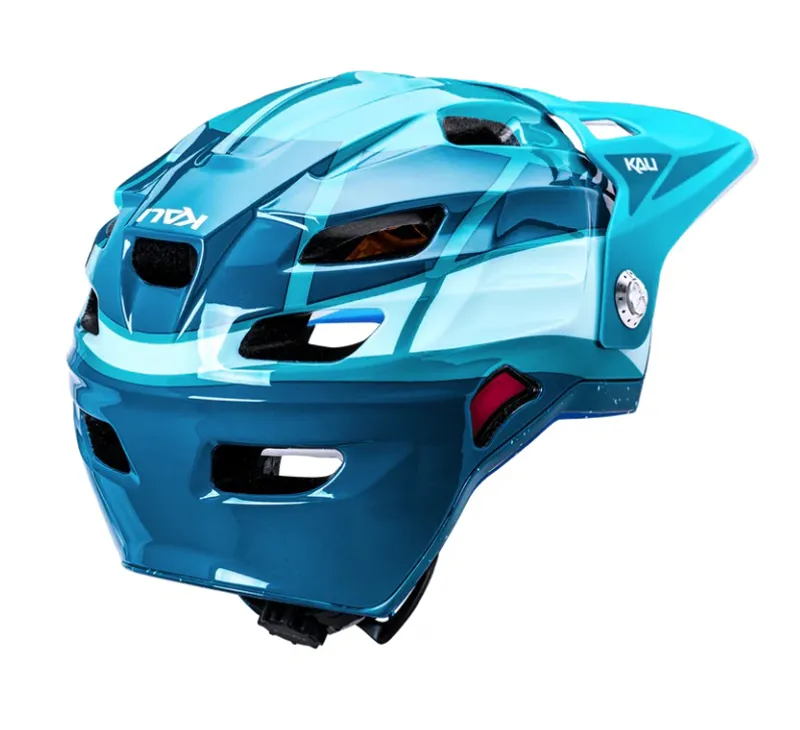 Kali Maya Kids Full Face Mountain Bike Helmet - Race Gloss Teal-3