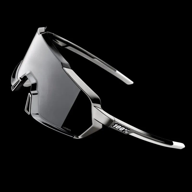 100% Korbin Sport Sunglasses - Gloss Black/HiPER Silver-3