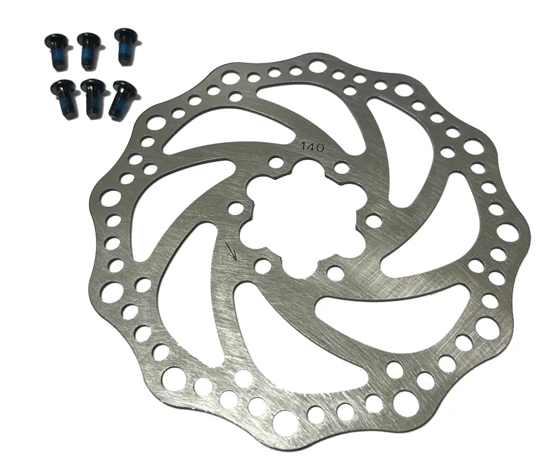 KranX 6-Bolt Bicycle Disc Brake Rotor - Silver