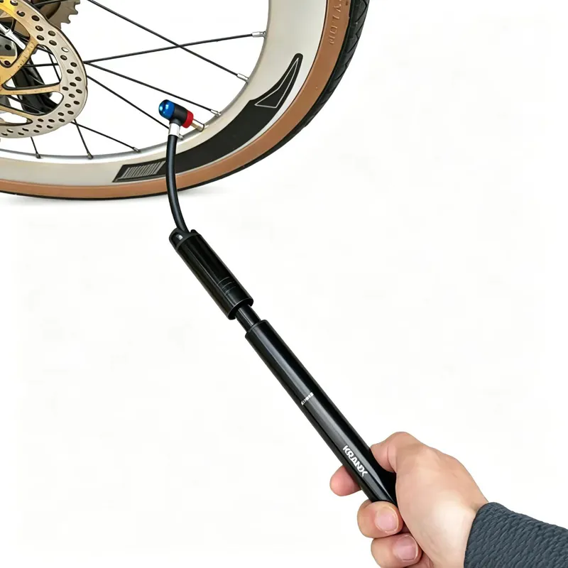 KranX Auraline Compact Alloy Mini Bike Pump - Black-2