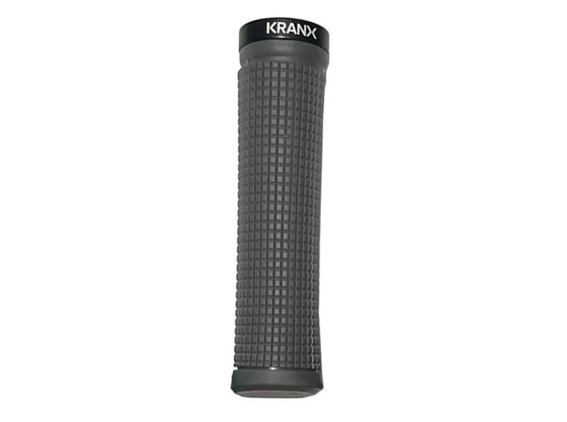 KranX Bite Lock-On Bike Handlebar Grips - Grey