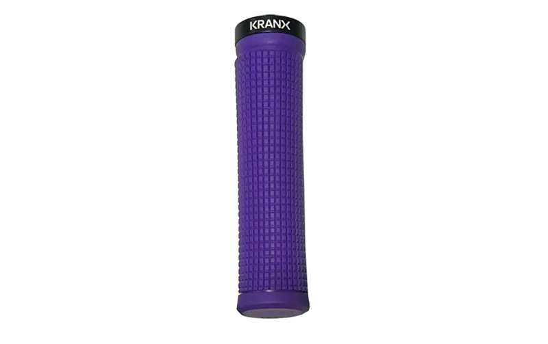 KranX Bite Lock-On Bike Handlebar Grips - Purple