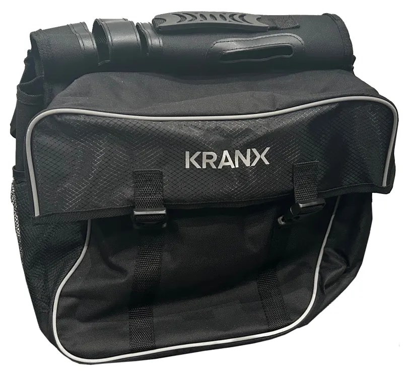 KranX Cairngorm Double Bicycle Pannier Bags - Black