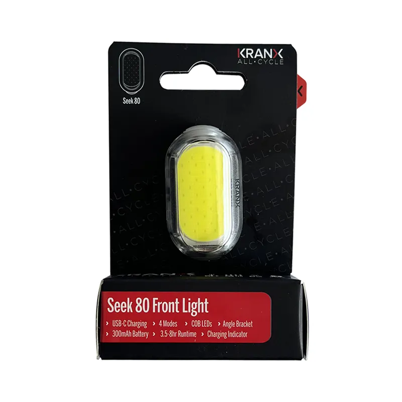 KranX Seek 80 USB Rechargeable Front Bike Light - Black-3