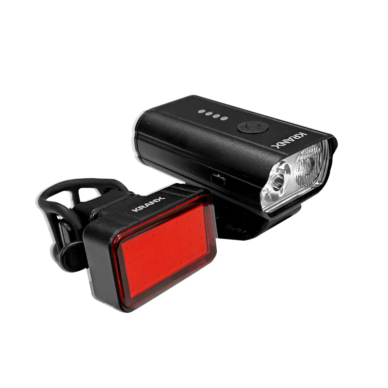 KranX Solaris III 400/100 USB Rechargeable Bike Light Set
