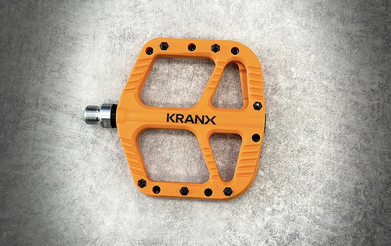 KranX Trail Bright Platform Mountain Bike Pedal - Orange-4